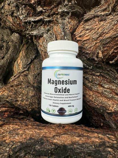 Magnesium 400mg [High Potency] Supplement – Magnesium Oxide for Immune Support, Muscle Recovery, Leg Cramps and Relaxation 120 Tablets LifePROMAXBuy Supplements Australia