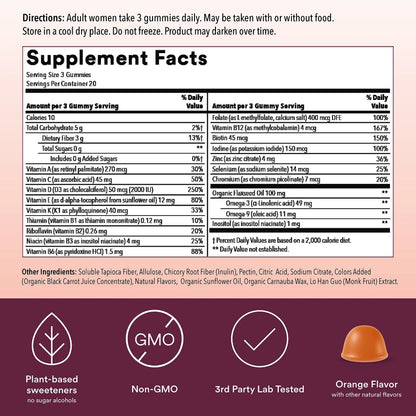 SmartyPants Women's Multivitamin Gummies, Sugar Free: Biotin, Methylfolate, Omega 3 (ALA), Vitamin D & Teen Guy Multivitamin Gummies: Omega 3 Fish Oil (EPA/DHA), Vitamin D3, C, Vitamin B12, B6 SmartyPantsBuy Supplements Australia
