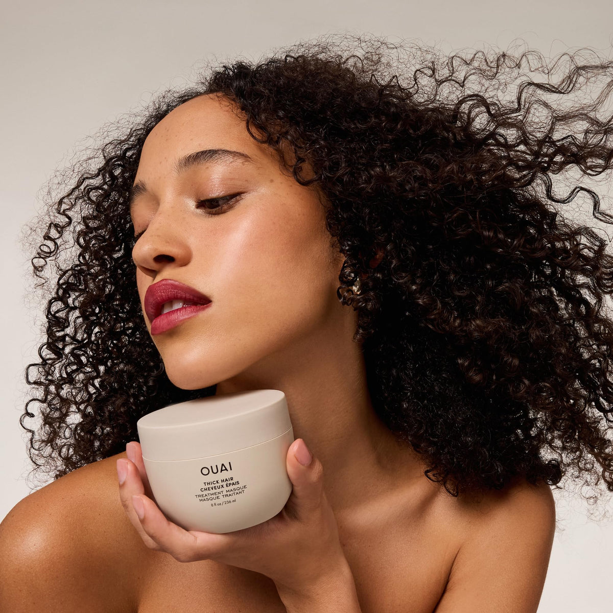 OUAI Thick Hair Mask - Treatment Masque with Almond Oil, Olive Oil, & Hydrolyzed Keratin to Restore Damaged Hair - Phthalate & Paraben Free Masque (3.4 Oz) OUAIBuy Supplements Australia