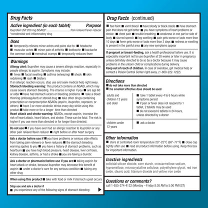 Amazon Basic Care Ibuprofen Tablets, Fever Reducer and Pain Relief from Body Aches, Headache, Arthritis Pain and More, 1000 Count Amazon Basic Care buy supplements Au