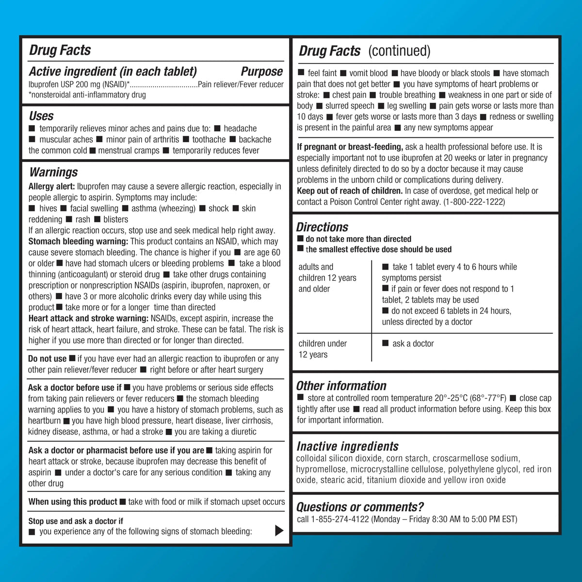 Amazon Basic Care Ibuprofen Tablets, Fever Reducer and Pain Relief from Body Aches, Headache, Arthritis Pain and More, Brown 200 Count Amazon Basic CareBuy Supplements Australia