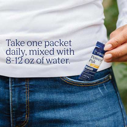 Trace Minerals Power Pak Multivitamin and Multimineral Packets - Electrolyte Support - 1200 mg Vitamin C plus 70+ Trace Minerals - Sugar Free - Orange Mango Flavor - 30 Packets Trace MineralsBuy Supplements Australia