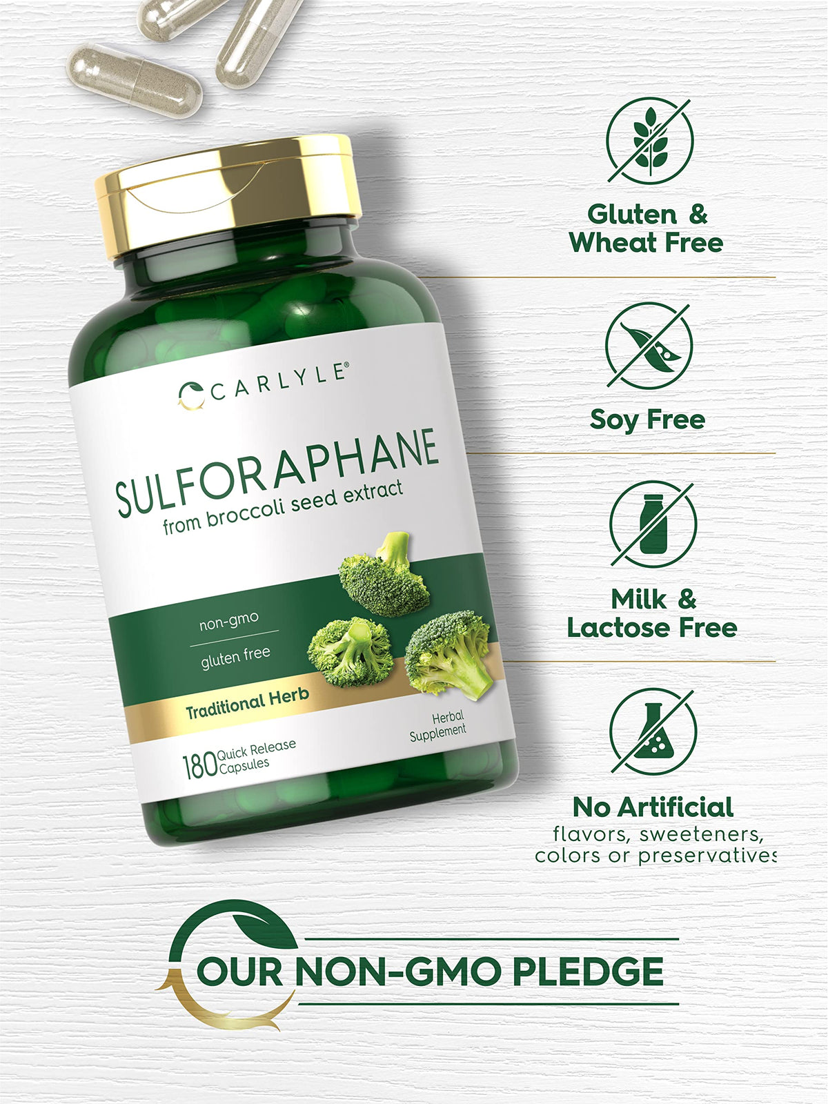 Carlyle Sulforaphane | from Broccoli Seed Extract | 180 Capsules | Traditional Herbal CarlyleBuy Supplements Australia