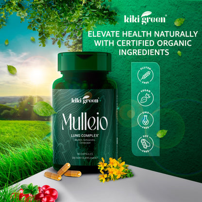 KIKI Green MULLEIO Lung Health Capsules: Herbal Supplement for Lung Cleanse, Better KIKI GreenBuy Supplements Australia