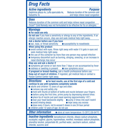 Zicam Cold Remedy No-Drip Nasal Spray with Cooling Menthol & Eucalyptus, Homeopathic, Zinc-Free, Pre-Cold Medicine, Shortens Cold Duration, 0.5 Ounce Zicam buy supplements Au