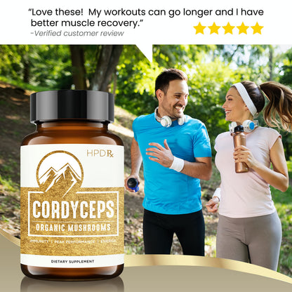 HPD Rx Premium Organic Cordyceps Mushroom Extract Performance , Pack of 2 HPD RxBuy Supplements Australia