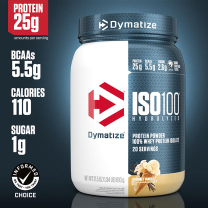Dymatize ISO100 Hydrolyzed Protein Powder, 100% Whey Isolate , 25g of Protein, 5.5g DymatizeBuy Supplements Australia