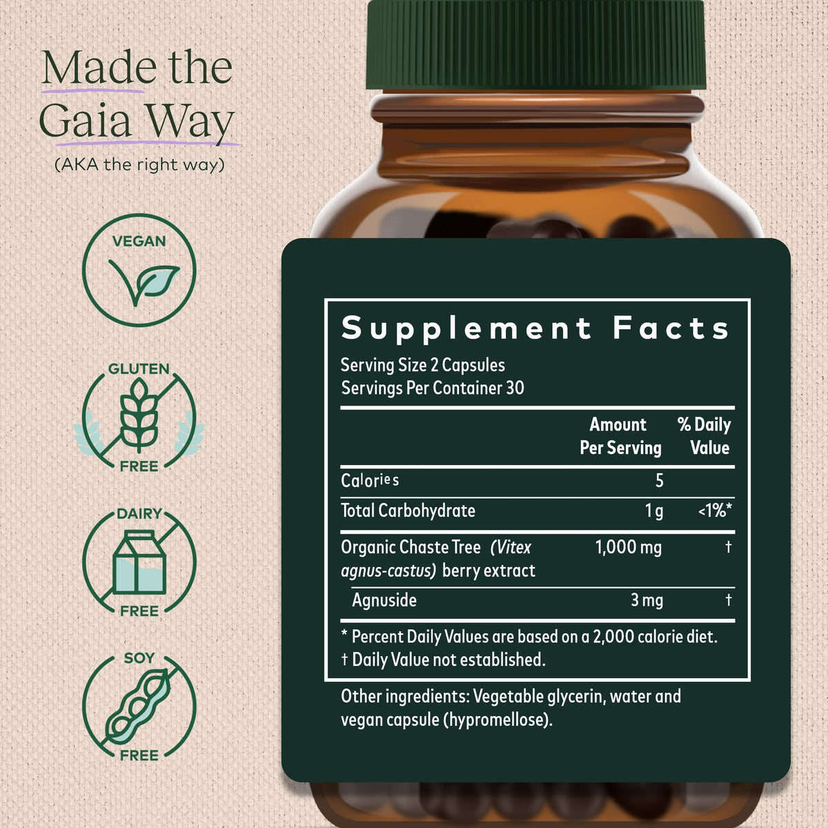 Gaia Herbs Vitex Berry (Chaste Tree) - Supports Hormone Balance & Fertility Gaia HerbsBuy Supplements Australia
