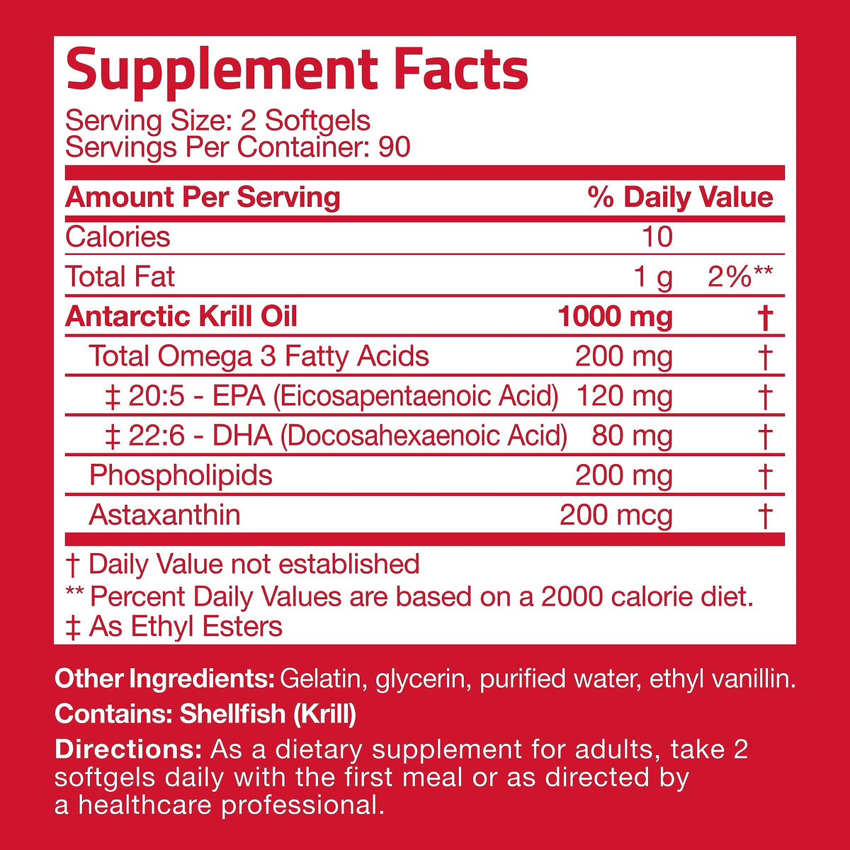 Bronson Antarctic Krill Oil 1000 mg with Omega-3s EPA, DHA, Astaxanthin and Phospholipid BronsonBuy Supplements Australia