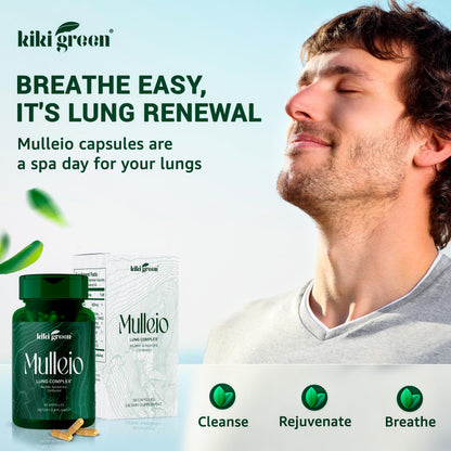 KIKI Green MULLEIO Lung Health Capsules: Herbal Supplement for Lung Cleanse, Better KIKI GreenBuy Supplements Australia