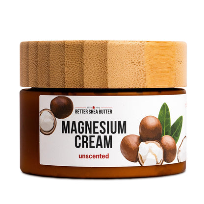 Better Shea Butter Magnesium Cream for Leg Cramps | Relieves Muscle Tension | Night Lotion Safe for Pregnancy, Kids and Babies | Organic and Natural Ingredients | Vegan, Made in USA | (Unscented) Better Shea ButterBuy Supplements Australia