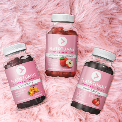 Flat Tummy Gummies Bundle with Apple Cider Vinegar Gummies, Superfruits Gummies Flat Tummy TeaBuy Supplements Australia