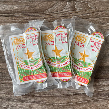 Golden Star Aromatic Balm (Pack of 8) - Authentic Vietnamese Cao Sao Vang - Support Fast Relief for Headaches, Muscle Pain, Colds, & Insect Bites - Natural Essential Oils - Travel Size 4g Tins Pharmaceutical TW3Buy Supplements Australia