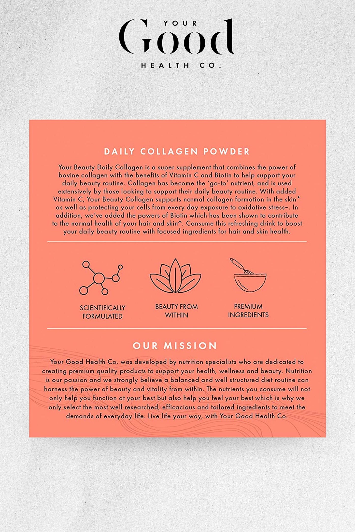 Your Good Health Co. – Your Beauty Premium Collagen Powder, Tropical | 150g Your Good Health Co.Buy Supplements Australia
