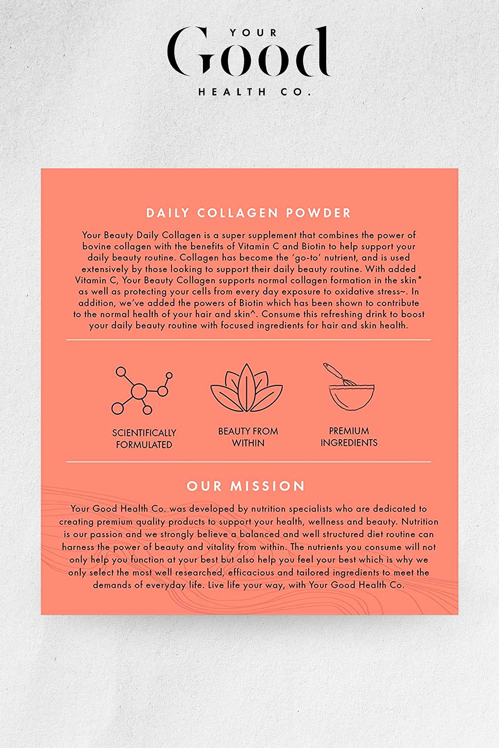 Your Good Health Co. – Your Beauty Premium Collagen Powder, Tropical | 150g Your Good Health Co.Buy Supplements Australia