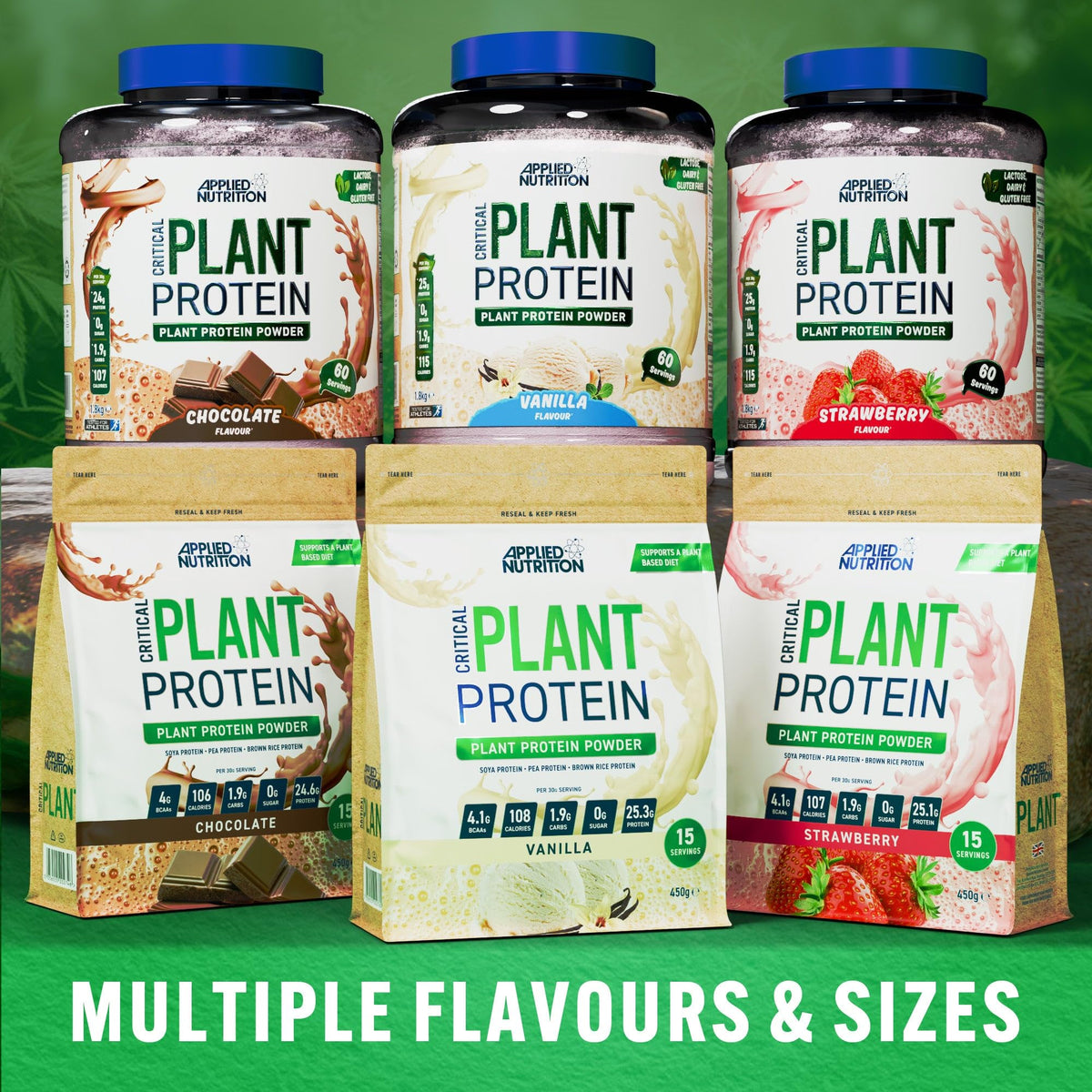 Applied Nutrition Plant Protein Powder – Critical Plant Vegan Protein Shake with SOYA, Pea, Brown Rice Proteins Applied NutritionBuy Supplements Australia
