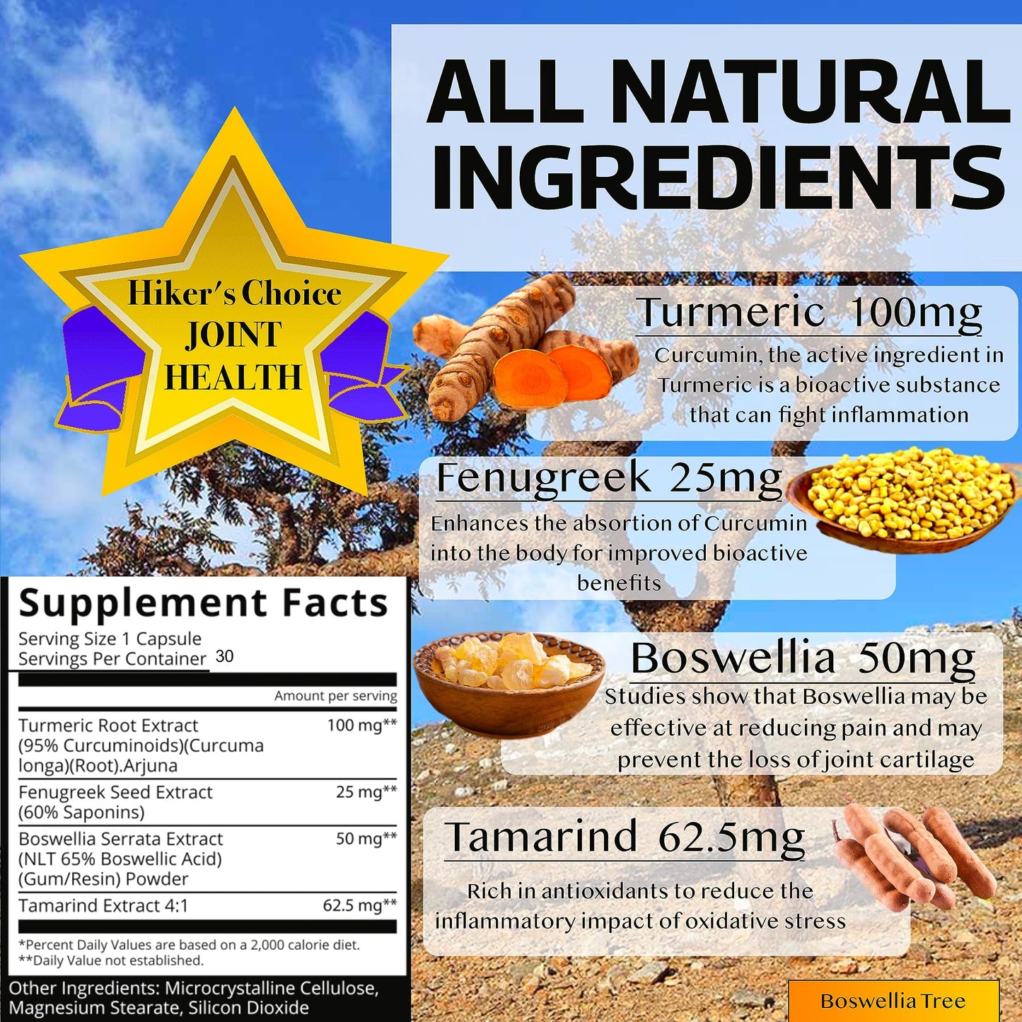 Native Source Joint Support Supplement - Turmeric - Tamarind - Boswellia - Fenugreek Native SourceBuy Supplements Australia