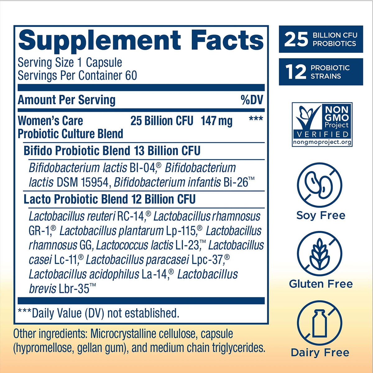 Renew Life Women's Probiotic Capsules, Supports pH Balance for Women, Vaginal, Urinary, Digestive and Immune Health, L. Rhamnosus GG, Dairy, Soy and Gluten-Free, 25 Billion CFU - 60 Ct Renew LifeBuy Supplements Australia