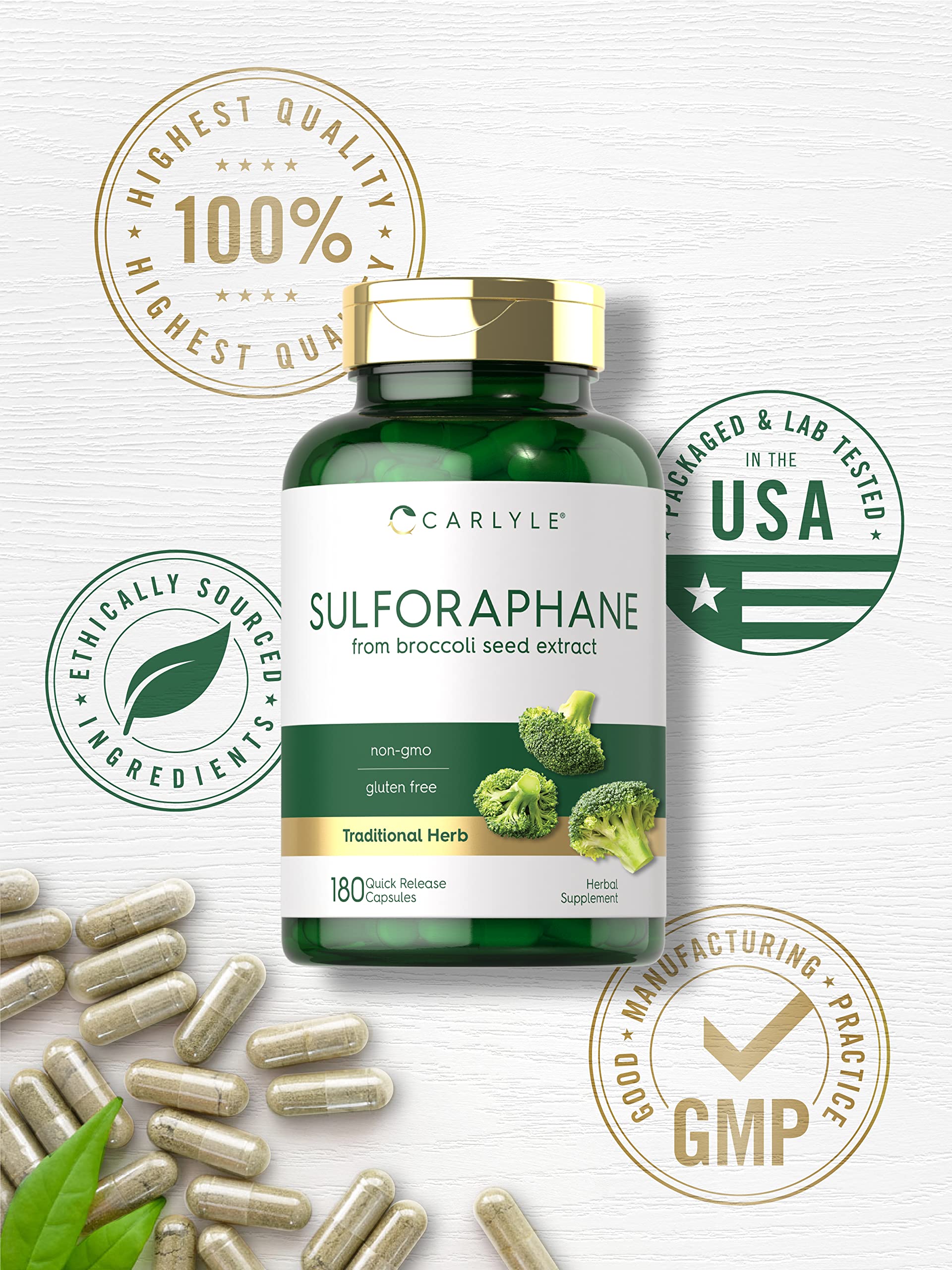 Carlyle Sulforaphane | from Broccoli Seed Extract | 180 Capsules | Traditional Herbal CarlyleBuy Supplements Australia