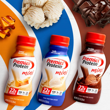 Premier Protein Shake MINIs, Vanilla, 22g Protein, 120 Calories, 1g Sugar, 8.75fl oz Premier ProteinBuy Supplements Australia