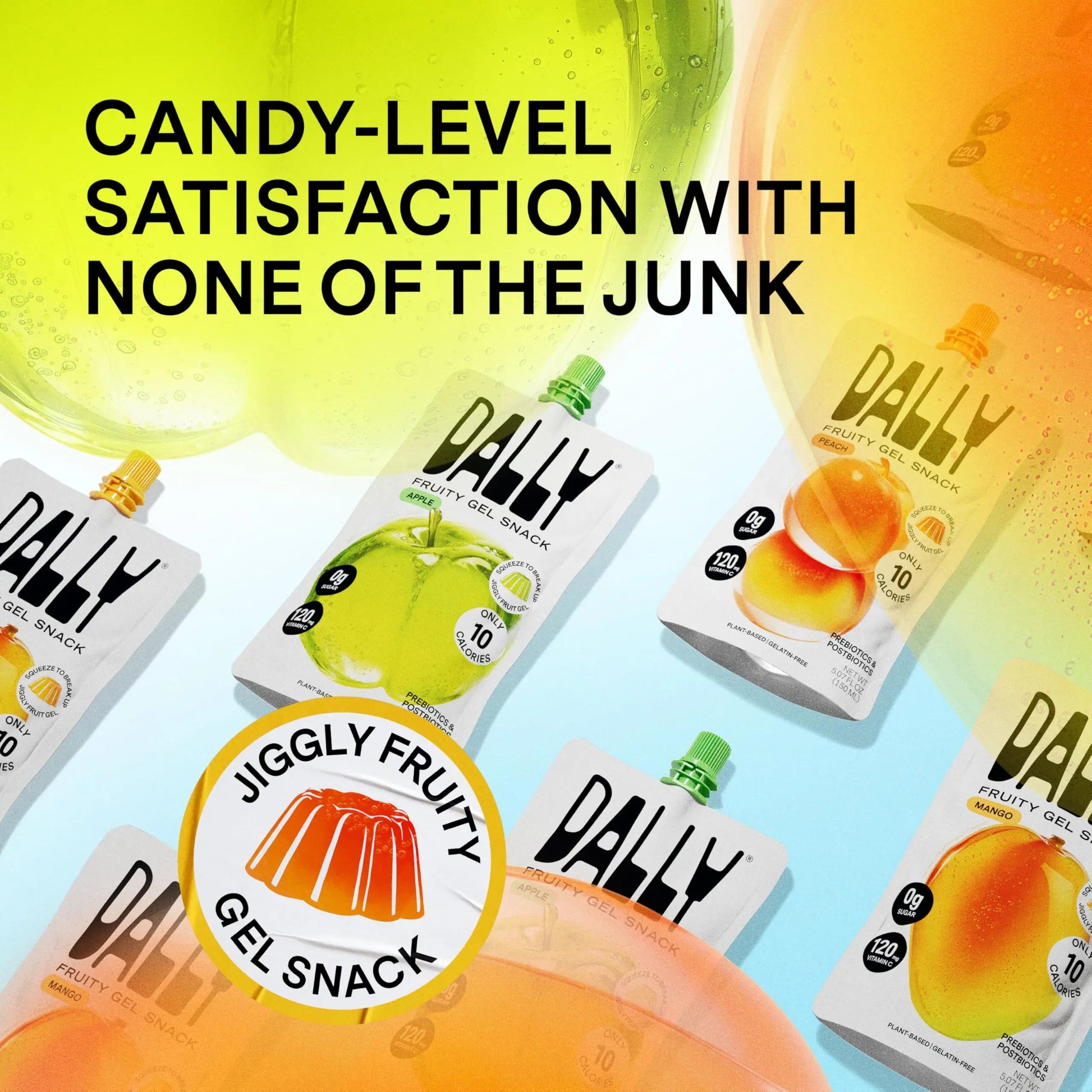 Dally Variety Pack [Mango, Peach & Apple] Drinkable Konjac Jelly 10 Pouches | 10-Calorie Keto, Gluten Free, Sugar Free Korean Fruit Snack | Prebiotics & Postbiotics for Skin, Immune, Weight Management DALLYBuy Supplements Australia
