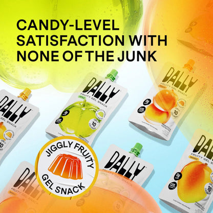 Dally Variety Pack [Mango, Peach & Apple] Drinkable Konjac Jelly 10 Pouches | 10-Calorie Keto, Gluten Free, Sugar Free Korean Fruit Snack | Prebiotics & Postbiotics for Skin, Immune, Weight Management DALLYBuy Supplements Australia