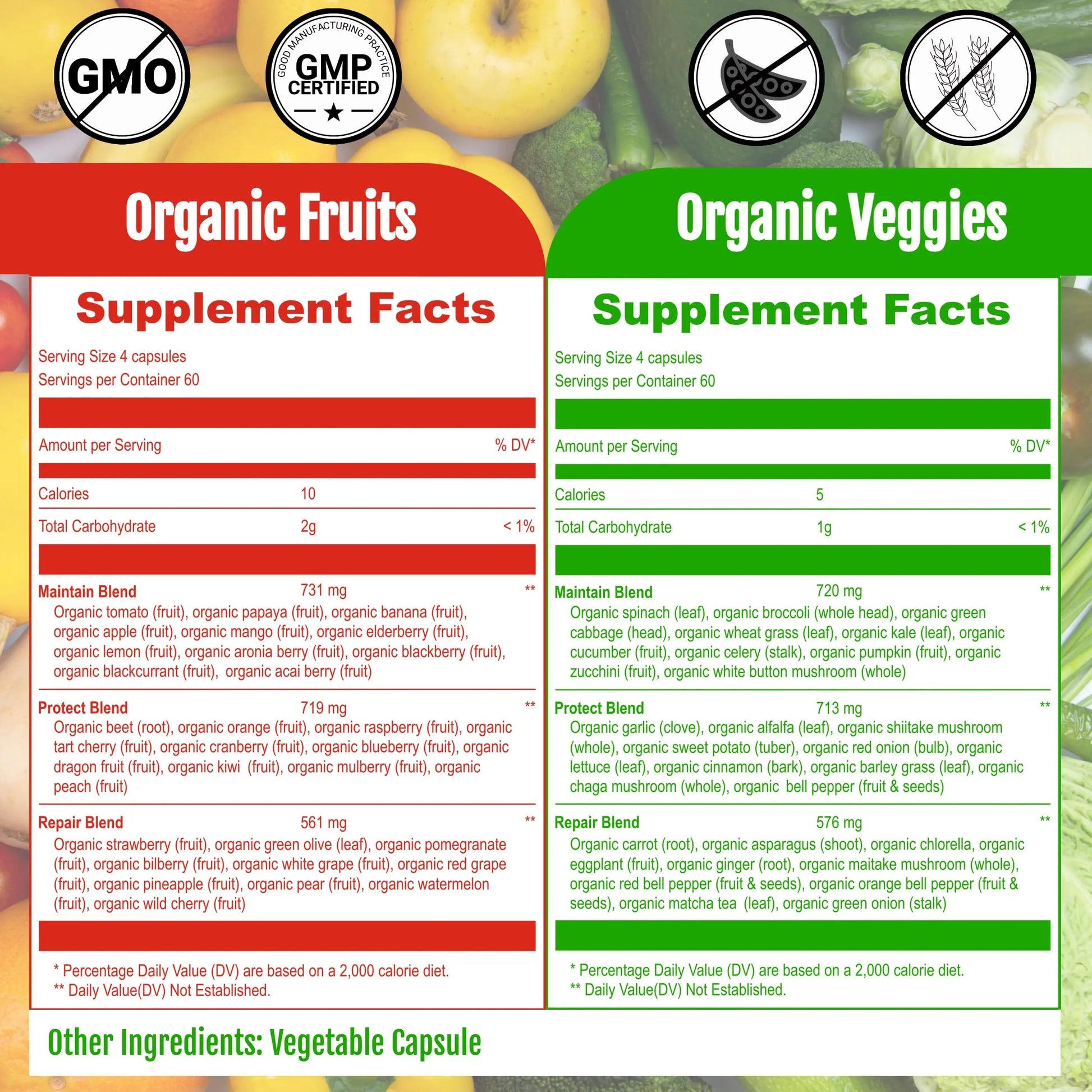 UpNourish Organic Fruits and Veggies Supplement - Support Diet Balance, Body Cleanse & Energy - 480 Fruits and Super Greens Capsules from Nature - Fruit and Vegetable Supplements for Adults & Kids UpNourish buy supplements Au