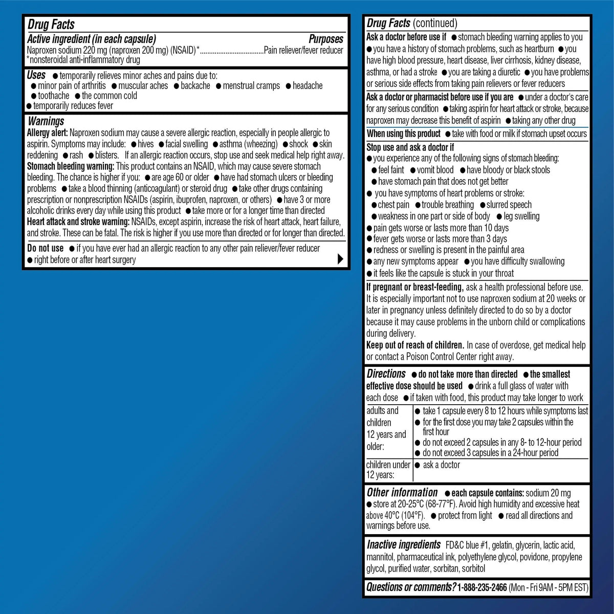 Amazon Basic Care Naproxen Sodium 220 mg Liquid Gels, Pain Reliever/Fever Reducer (NSAID), Headache, Backache, Menstrual Pain, Arthritis Pain, 12-Hour Relief, 180 Count (previously A+ health) Amazon Basic CareBuy Supplements Australia