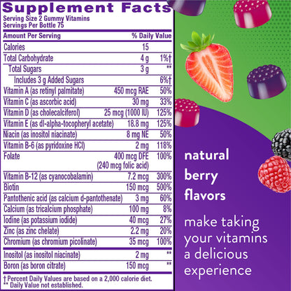 Vitafusion Fiber Well Sugar Free Fiber Supplement & Womens Multivitamin Gummies VitafusionBuy Supplements Australia
