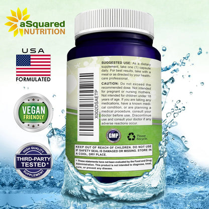 aSquared Nutrition Nicotinamide with Resveratrol - 120 Veggie Capsules - Vitamin B3 500mg (Niacinamide Flush Free) - Supplement Pills to Support NAD, Skin Cell Health & Energy aSquared NutritionBuy Supplements Australia
