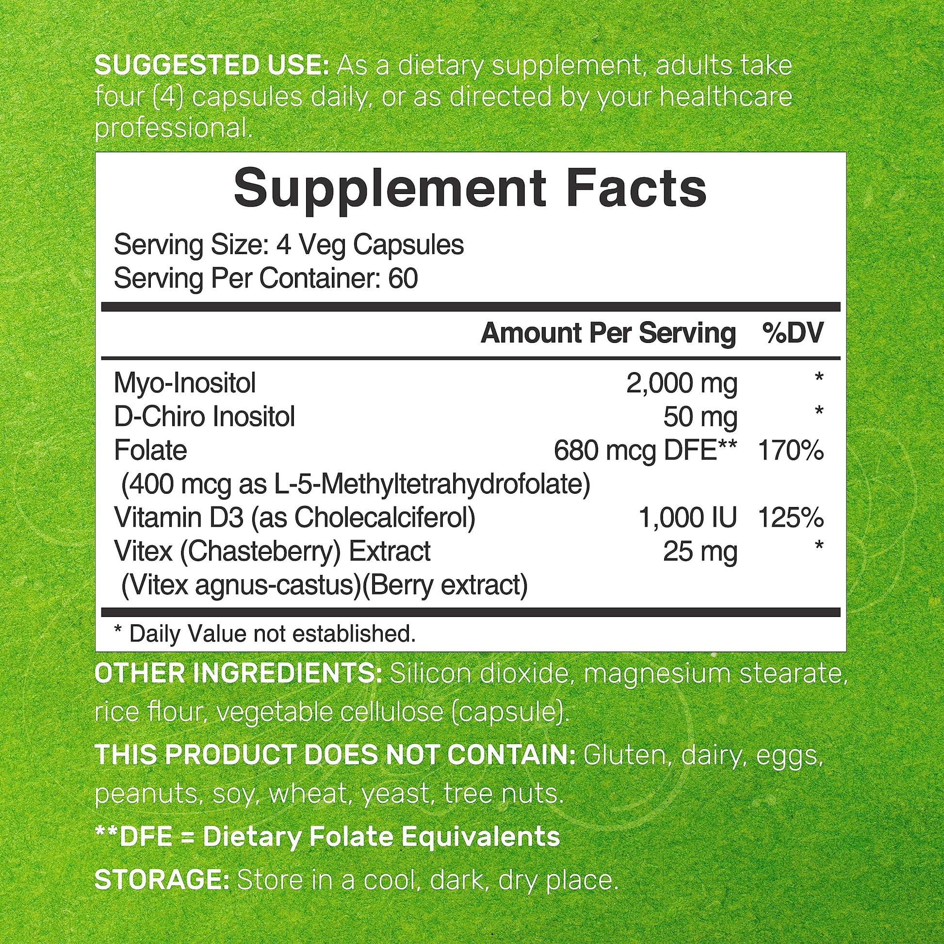 Myo-Inositol & D-Chiro Inositol Supplement (40:1) 2,050mg Per Serving, 240 Veggie Cap DEAL SUPPLEMENTBuy Supplements Australia