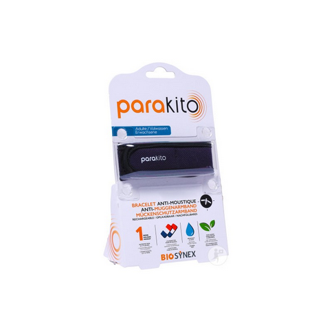 PARAKITO black rechargeable mosquito repellent bracelet
