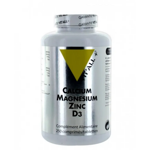 Calcium Magnesium Zinc D3 250 comprimés VIT'ALL+
