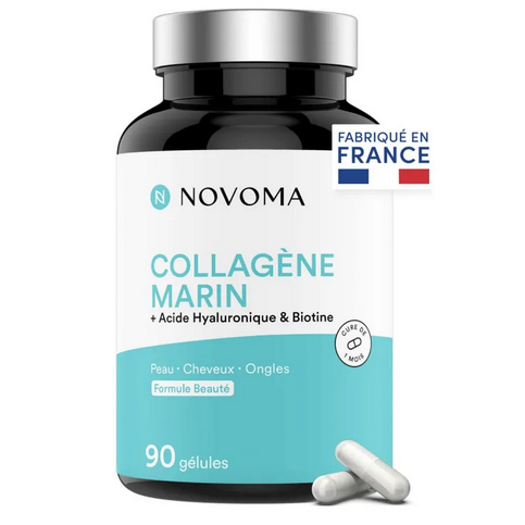 Collagène Marin + Acide Hyaluronique 90 gélules NOVOMA