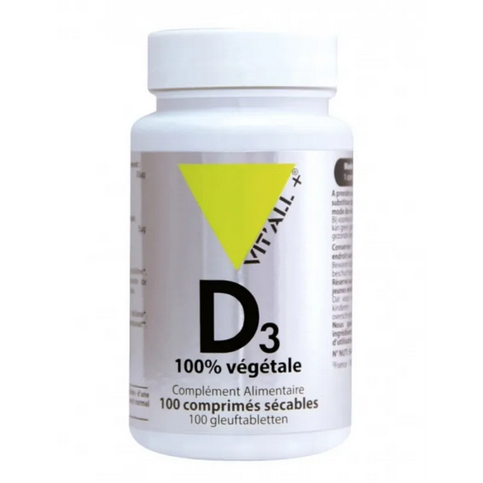 Vitamine D3 végétale 20 microg 100 comprimés VIT'ALL+