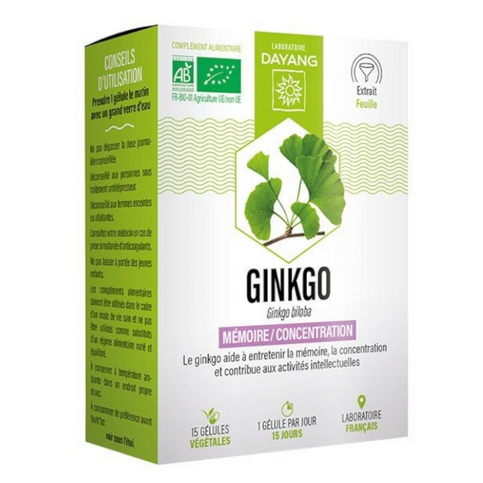 Organic Ginkgo biloba bio 15 capsules - DAYANG