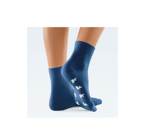Blue angora wool socks by ClimaCare