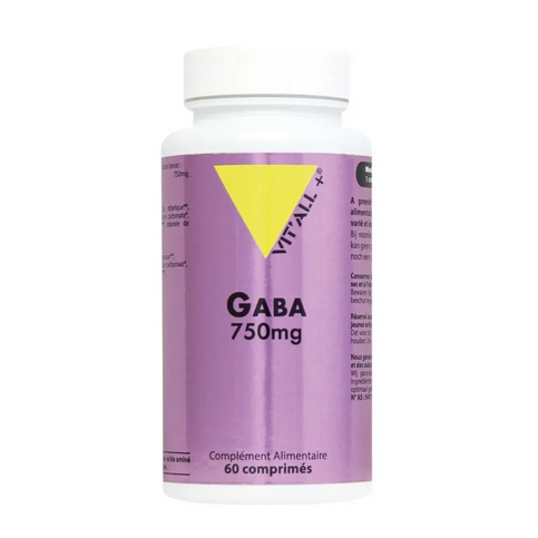 GABA 750 mg (Sommeil réparateur, sérénité) 60 comprimés VIT'ALL+