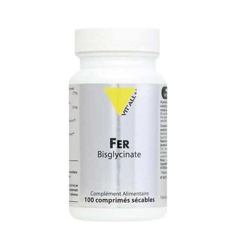 Fer Bisglycinate 27 mg 100 comprimés VIT'ALL+