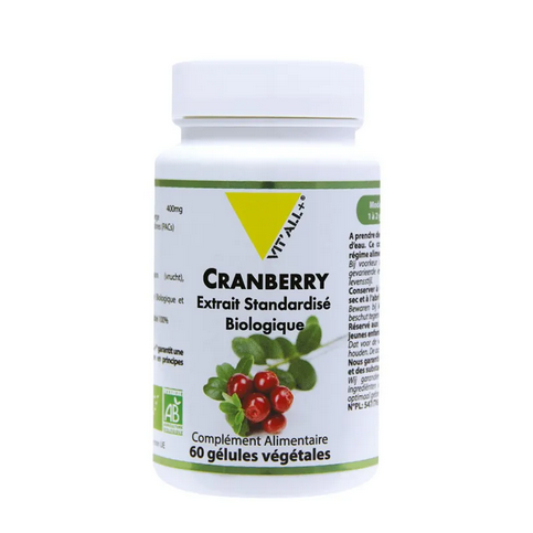 Cranberry BIO Extrait standardisé 400 mg 60 gélules VIT'ALL+