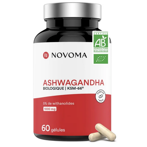 Ashwagandha Bio Anti-stress & Sommeil 60 gélules NOVOMA