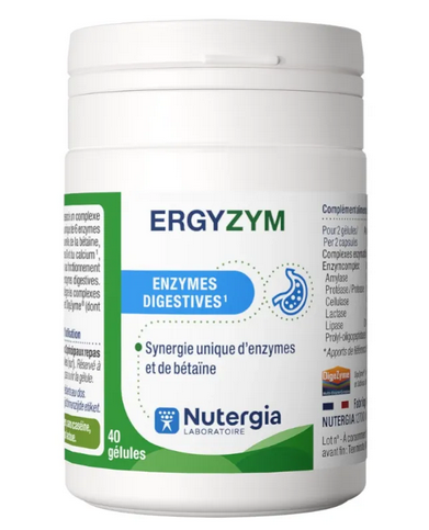 NUTERGIA Ergyzym : digestive enzymes - 40 capsules